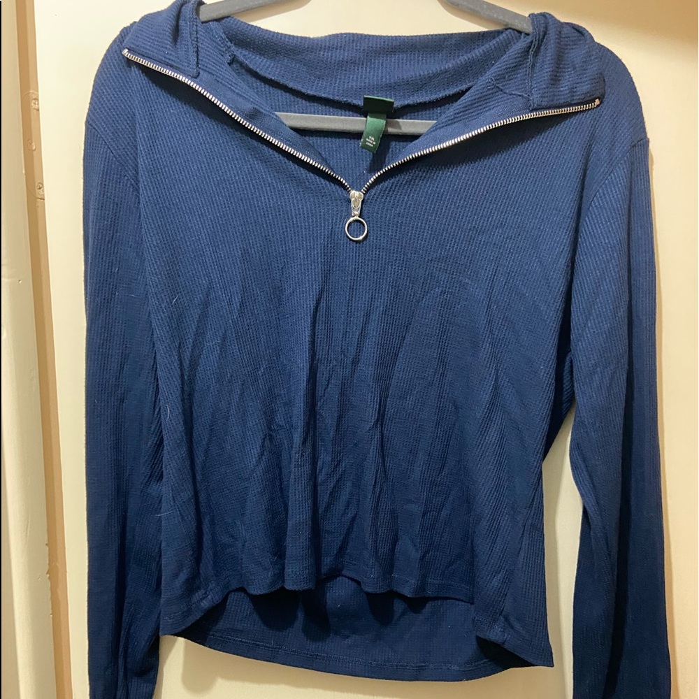Navy Blue Half Zip Top